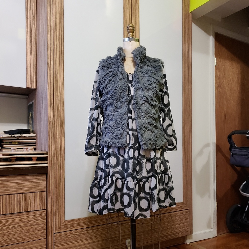 Mestizo grey dress with vest size 40 ( USA 6-10)